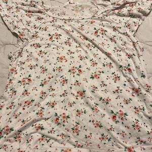short sleeve flower shirt, Size medium